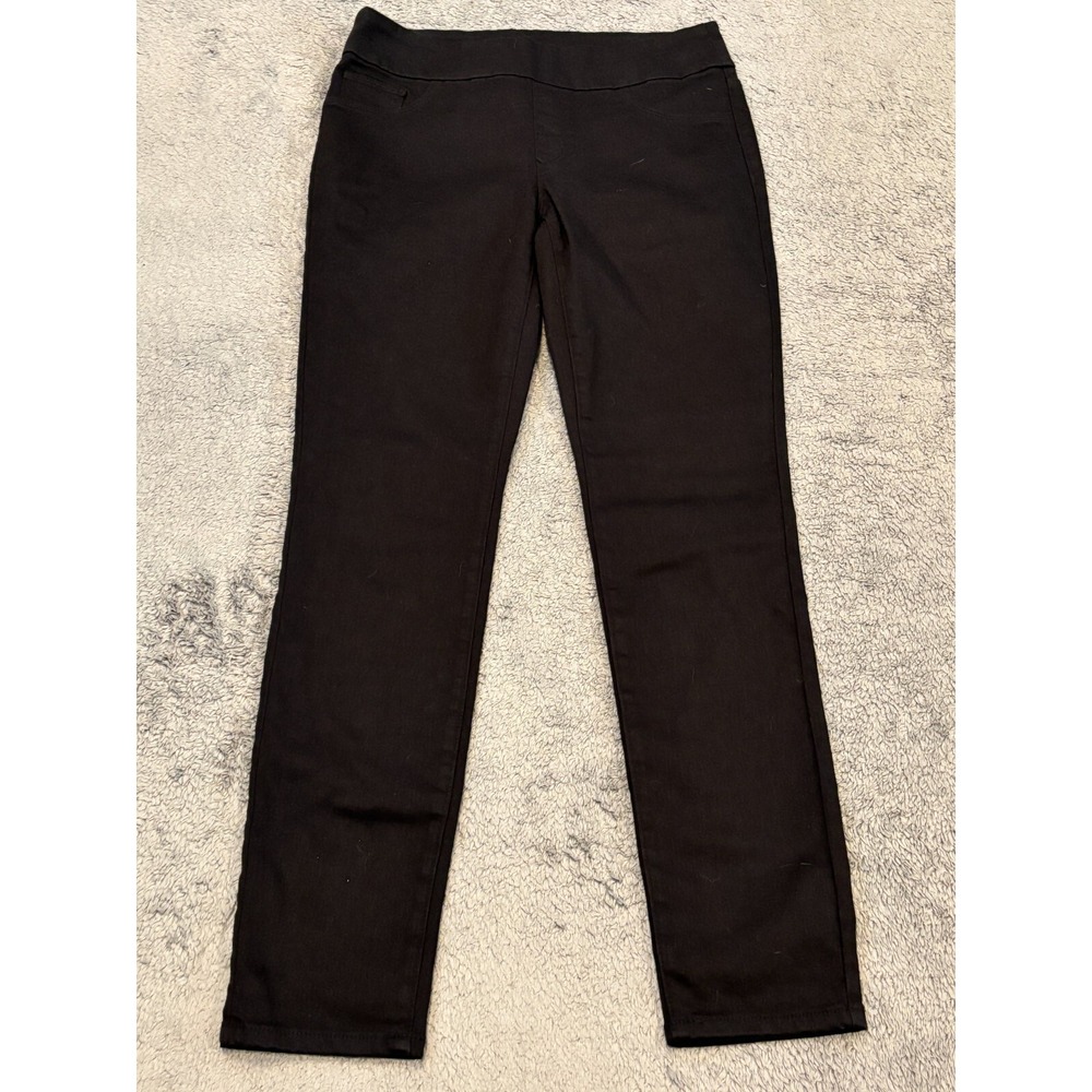 Chico's Leggings Womens 4R Black Pull-On Ankle Jeggings Stretch Straight